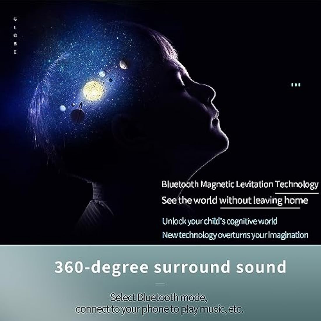 Magnetic Levitation Bluetooth Speaker Constellation Lamp Spinning Floating World Globe for Kids Learning Or Men Boss Office Desk Accessories Decor,Cool Tech Gadgets Unique Desk Toy Gift for Teens