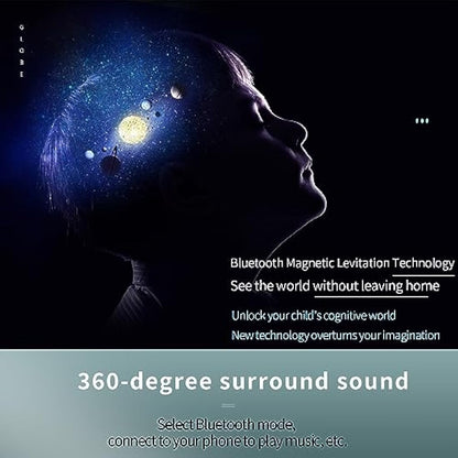 Magnetic Levitation Bluetooth Speaker Constellation Lamp Spinning Floating World Globe for Kids Learning Or Men Boss Office Desk Accessories Decor,Cool Tech Gadgets Unique Desk Toy Gift for Teens