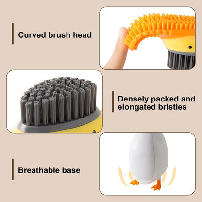 Diving Duck Toilet Brush, Creative Silicone Toilet Brush with Storage Base Long Handled Toilets Brushes for Bathroom