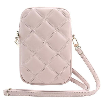 CG MOBILE Guess Mobile Phone Case GUWBZPSQSSGP Pink Zip Quilted 4G