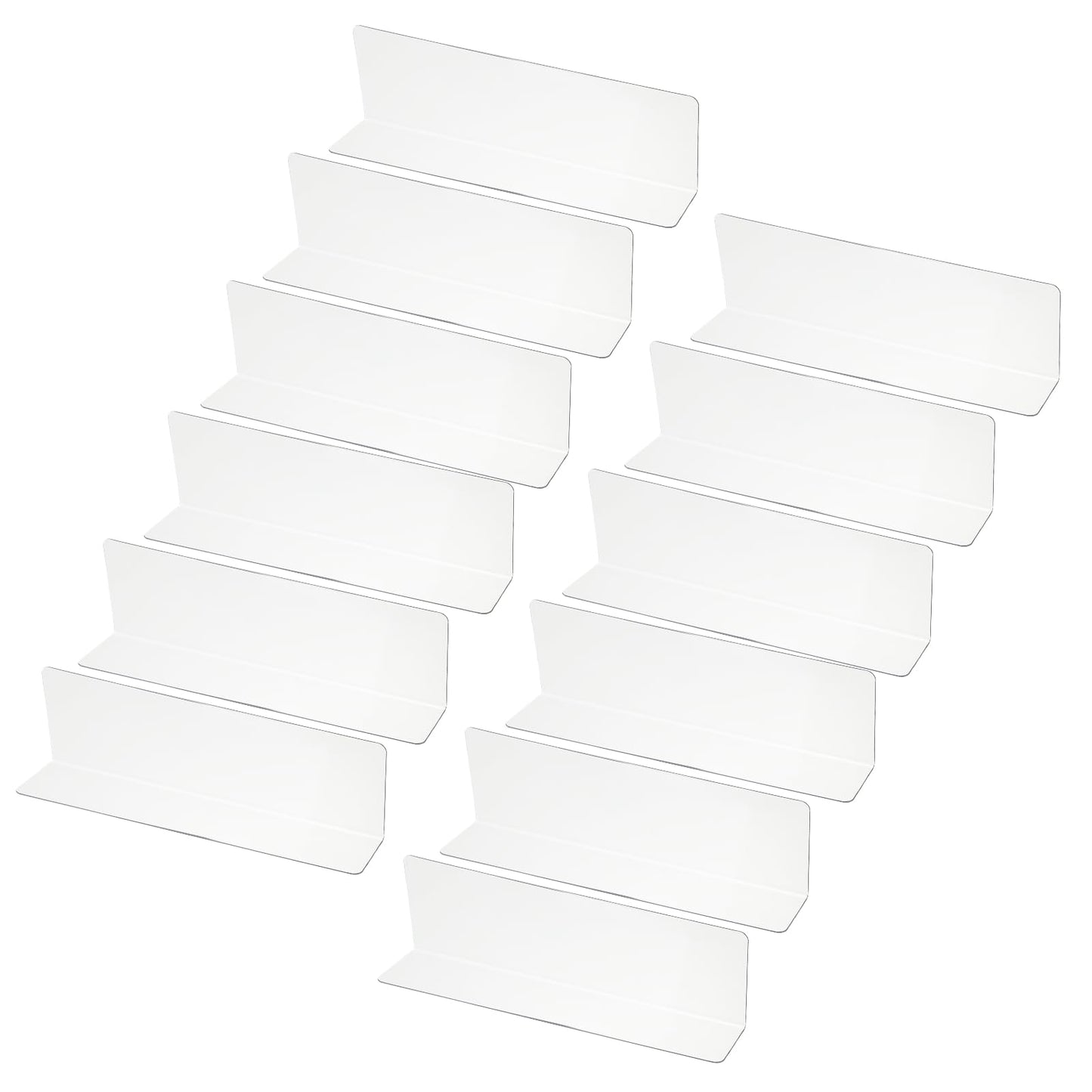 PATIKIL 12 Pack Shelf Dividers for Closet Organization, 200 x 30 x 60mm Acrylic Closets Separator Kitchen Cabinet Shelves Under Bed Blocker for