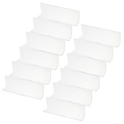 PATIKIL 12 Pack Shelf Dividers for Closet Organization, 200 x 30 x 60mm Acrylic Closets Separator Kitchen Cabinet Shelves Under Bed Blocker for