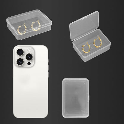 WYAN 18Pcs Transparent Boxes, Bead Storage Box, Containers Rectangle, Containers Box Case with Flip-Up Lids, Storage Containers