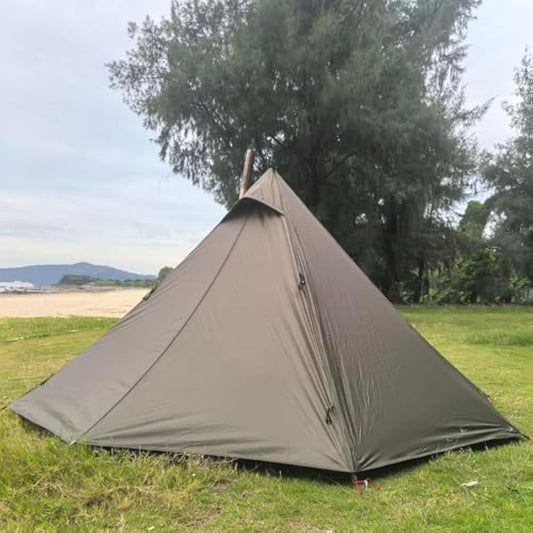 1 Man Tent Lightweight Teepee Hot Tent with Stove Hole Waterproof for Camping Hiking Hunting Fishing Backpacking