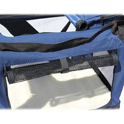 YATEK Foldable Pet carrier crate with side and upper entries with high visibility, comfort and safety for your pet