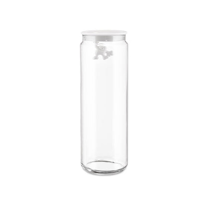 Alessi AMDR08 W Glass Gianni Jar A Little Man Holding On Tight Extra Large Kitchen Box with Hermetic Lid in Thermoplastic Resin, White, 2000 ml