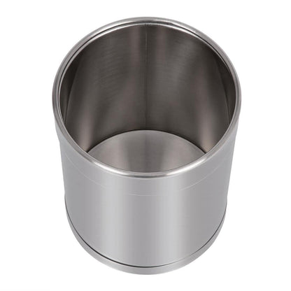 Bolero Commercial Round Stainless Steel Waste Paper Bin 10.2Ltr CF130