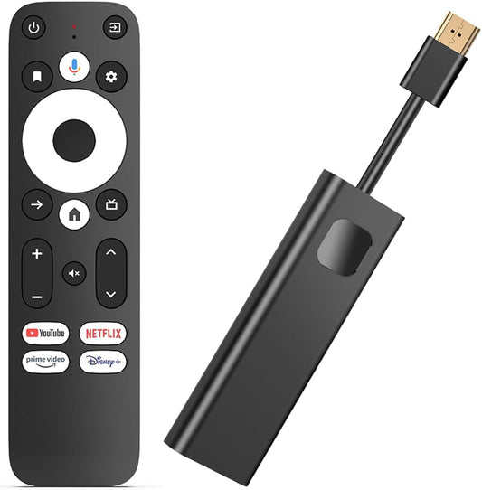 XstreamTec Dcolor GD1 4K Android TV Stick Netflix Certified KD3 Google Assistant voice remote Prime Video Chromecast Play Store Bluetooth 4K HDR 10+