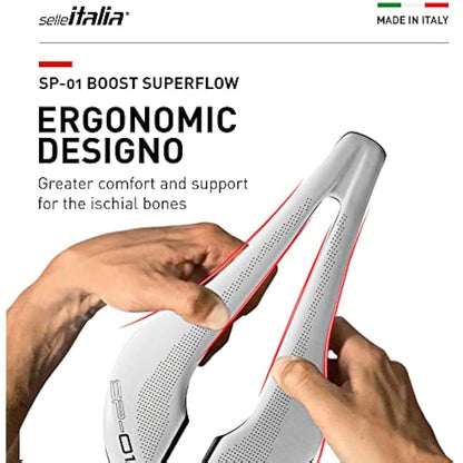 Selle Italia SP01 BOOST Saddle 146x250mm (L3) Superflow White -