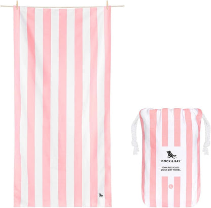 Dock & Bay Quick Dry Beach Towel - Cabana - Light Pink, Extra Large