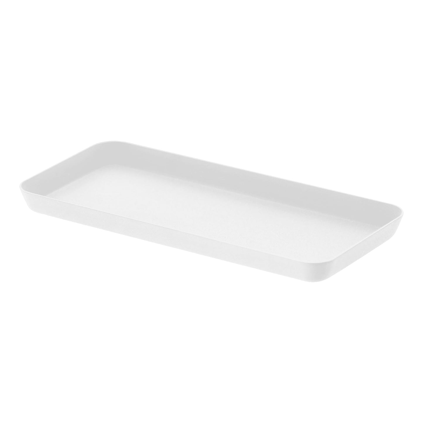 Yamazaki 4221 TOWER Amenity Tray L, white, Steel, Minimalist, 22 x 10 x 1.5 cm