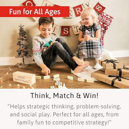 Jaques of London Dominoes Set | Complete D6 Dominoes Game for Adults & Children | Luxury Dominos Set | Traditional Games | Since 1795