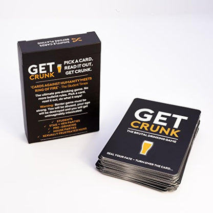Get Crunk - The Brutal Card Drinking Game for Students, Pre Drinks, Stag & Hen Parties. You will be abused!