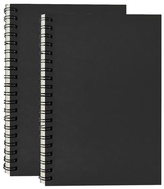 2Pack A4 Sketch Books 160GSM Thick Paper Spiral Bound Sketchbook Hardback Sketch Pad for Drawing and Sketching 30 Sheets/60 Pages(A4-2Pack)