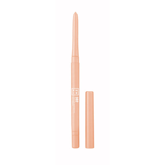 3INA MAKEUP - The 24H Automatic Eye Pencil 302 - Pink Creamy Precise Long Lasting Eyeliner Waterproof - Sharpener & brush