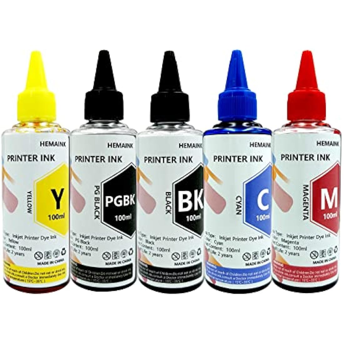 HEMAINK Refillable Ink Cartridges and 5 Bottles Ink Compatible with PGI-580XXL CLI-581XXL,for Pixma TS6150 TS6151 TS6250 TS6251 TS6350 TS6351 TS705 TR7550 TR8550 TS9150 TS9155 TS9550 Printer