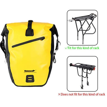 Rhinowalk Bike Bag Waterproof Bike Pannier Bag 27L,(for Bicycle Cargo Rack Saddle Bag Shoulder Bag Laptop Pannier Rack Bicycle Bag Professional