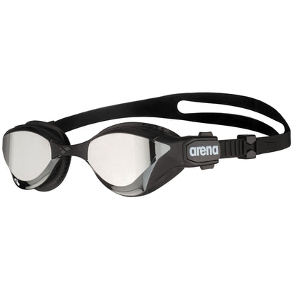 arena Cobra Tri Swipe Mirror Unisex Adult Triathlon Goggles, Swimming Pool Goggles with Mirror Lenses, Anti-Fog, UV Protection, 3 Interchangeable Nose