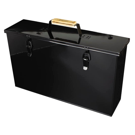 Valiant Fireside Metal Ash Carrier, Black, 45cm x 26cm x 12cm