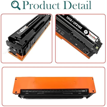 HenceBuy CF210X 131X Toner Cartridges Compatible for HP 131X CF210X CF210A 131A for HP LaserJet Pro 200 color MFP M276nw M276n M251n M251nw Black Cyan Magenta Yellow (4-Pack)
