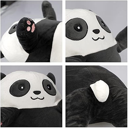 IPENNY 110cm/43.3inch Long Cute Panda Doll Plush Cuddly Toy Sleeping Buddy Pillow Super Soft Stuffed Animals Toy Snuggly Playtime Companions for Kids Valentines Girlfriend