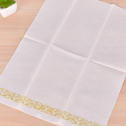 Kisbeibi 50 Disposable Guest Towels Soft and Absorbent Linen-Feel Paper Hand Towels Durable Decorative Bathroom Hand Napkins Good for Kitchen