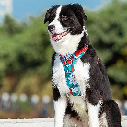 Dog Harness No Pull Adjustable Reflective Step-in Soft Nylon For Small Large Pet TLH5653(XL, Camouflage Blue)