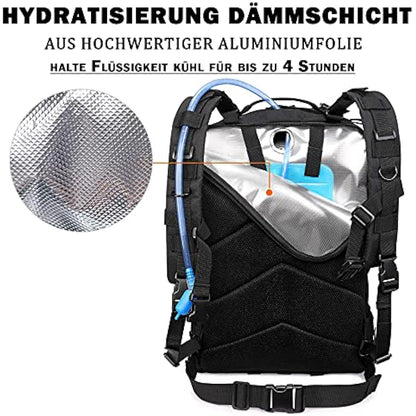 G4Free 50L Tactical Backpack Army Military Bag Water Resistant Molle Rucksack for Outdoor Fishing Hiking Camping Trekking Hunting Travelling