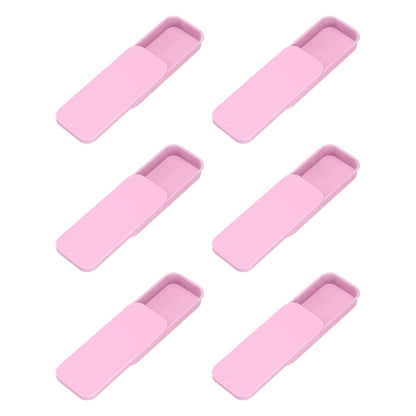 sourcing map 6Pcs Slide Top Tin Containers, Mini Metal Empty Tins Box with Sliding Lids, 3.1"x1.3"x0.4" Rectangular Storage Organizers for Lip Balm