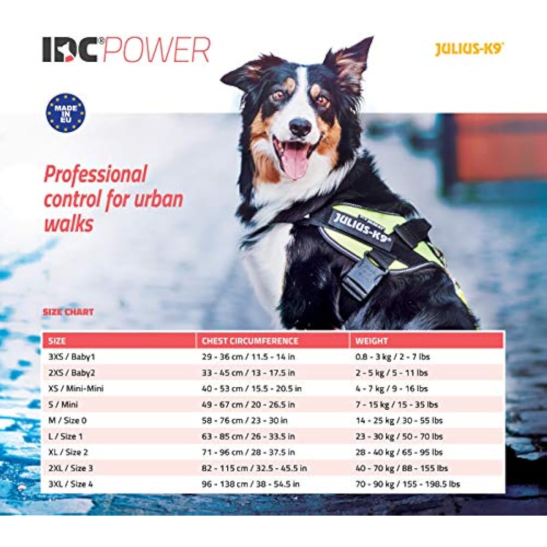 Julius-K9 IDC Powerharness, Blue, S/Mini