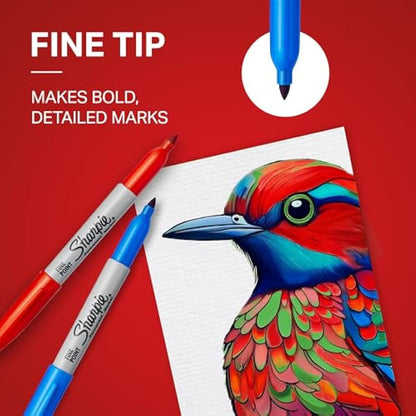 Sharpie Permanent Markers | Fine Point for Bold Details | Black Ink | 12 Marker Pens