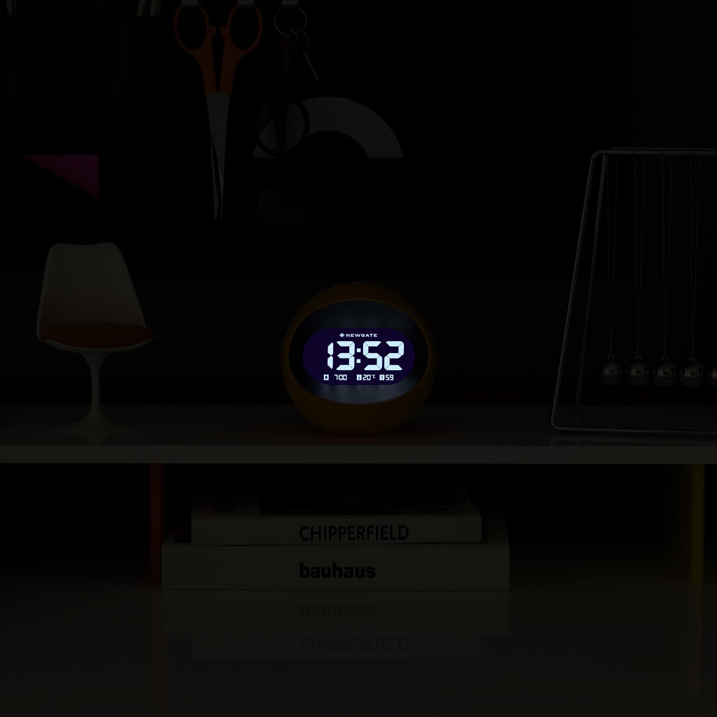 NEWGATE Digital Centre of the Earth Alarm Clock - Bedside Clock - Mantel Clock - Desk Clock - Digital Clock - Digital Alarm Clock - Bedroom