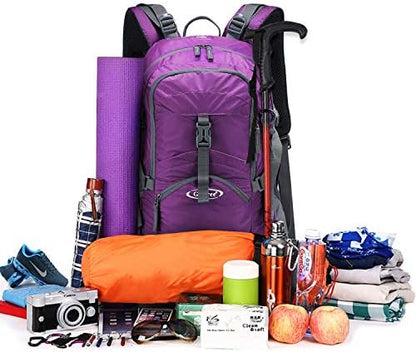 G4Free 45L Hiking Backpacks with Rain Cover Waterproof Trekking Backpack Travel Backpack Outdoor Camping Mountaineering Hiking for Men Women
