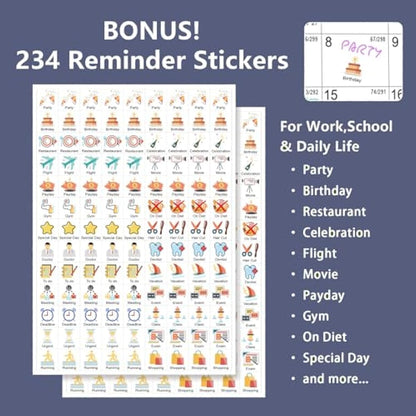 Desk Calendar 2025-2026, Monthly Desktop Calendar (Jul. 2025 - Dec 2026, 10" x 8.25"), Standing Flip Calendar with Thick Paper, Academic Year Planner with Stickers