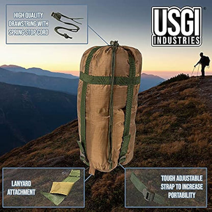 USGI Industries Military Woobie Blanket | Thermal Insulated Camping Blanket, Poncho Liner | Large, Portable, Water-Resistant, for Hiking, Outdoor, Survival, Comes with Compression Carry Bag (Marpat)