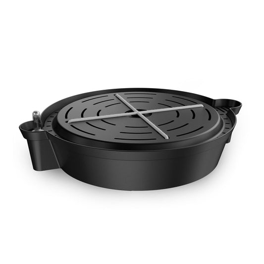 AC Infinity Self-Watering Fabric Pot Base, 4-Pack Auto-Irrigation Water Delivery System with Reservoir Meter, Elevated Plant Saucers for Use in Indoor