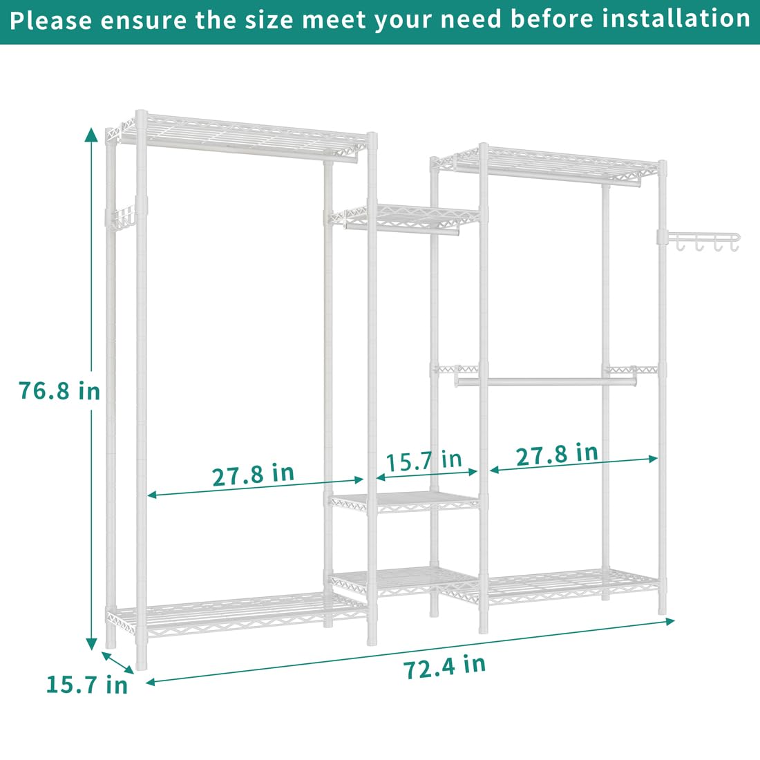 Exglobol Heavy Duty Clothes Rails,