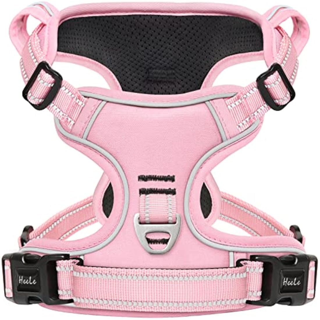 HEELE Dog Harness, Reflective, No-Pull, Pink, XL