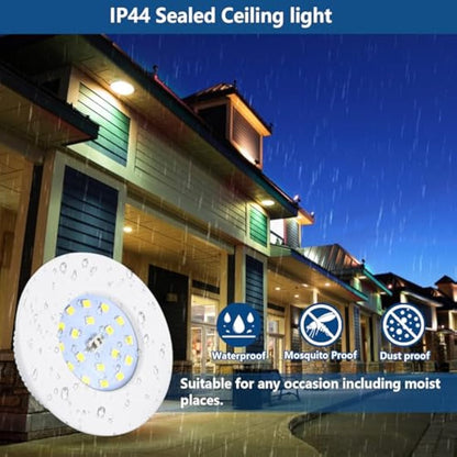 HiBay 10x 5W LED Downlights Ceiling Spot Lights Ultra Slim Recessed Down Light IP44 White Spotlights Cool White 6000K Bathroom Downlighters 240V