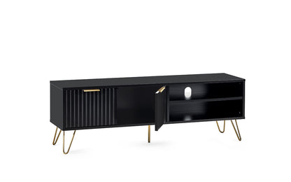 Julian Bowen Murano TV Unit for up to 65" TVs, Black - H50 x W150 x D40cm