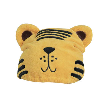 FOMIYES Cartoon Animal Dry Hair Hat for Women and Kids Microfiber Hair Drying Cap Soft Coral Fleece Quick Absorbent Shower Towel Wrap Elastic Fit