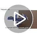 Housolution Universal Table Vice 3 Inch, 360° Swivel Base Bench Clamp Home Repair Tool - Portable Work Bench for Woodworking, Cutting Conduit, Drilling, Metalworking - Blue