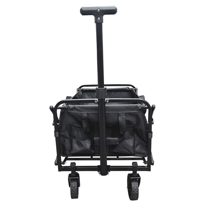 Pull Along Folding Hand Cart Garden Wagon Trolley Festival For Camping Beach Fishing Caddy Foldable Wheeled On Wheels Camp Heavy Duty 100kg Sack Waste