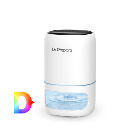 DR.PREPARE Dehumidifiers for Home, 2-in-1 Dehumidifier and Air Purifier with Filter, Auto Off & Timer, Ultra Quiet, Low Energy Portable Small Electric