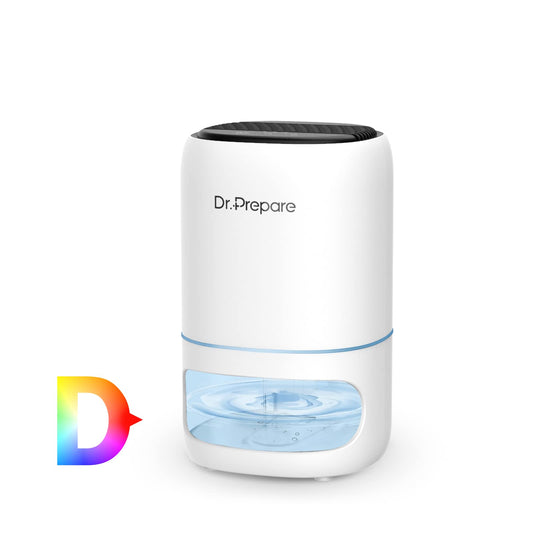 DR.PREPARE Dehumidifiers for Home, 2-in-1 Dehumidifier and Air Purifier with Filter, Auto Off & Timer, Ultra Quiet, Low Energy Portable Small Electric
