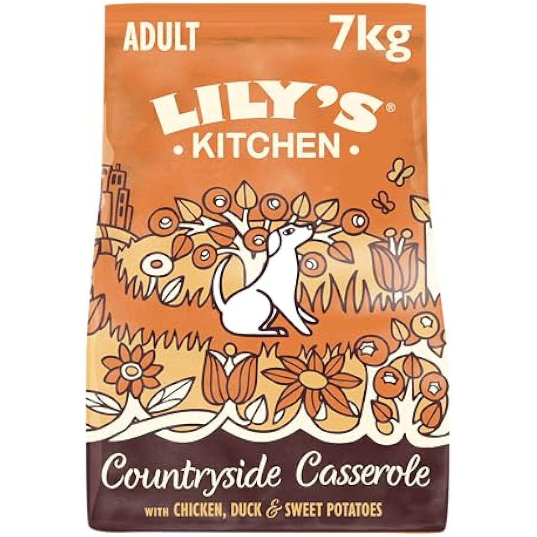 Lily's Kitchen Made with Natural Ingredients Adult Dry Dog Food Chicken & Duck Grain-Free Recipe 7kg Bag
