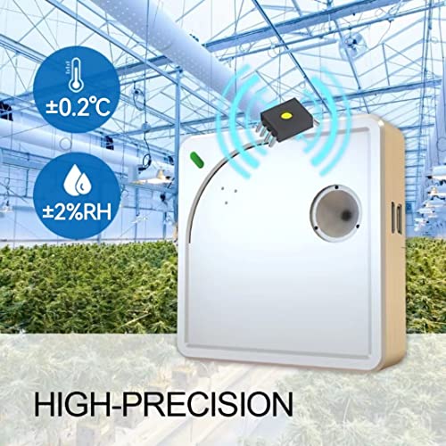 Ubibot WS1 WiFi Temperature Sensor, Wireless Thermometer Hygrometer, Humidity Monitor, Remote Data Logger with Free App Email Alerts, IFTTT Thermometer,(2.4GHz WiFi only,no hub required)