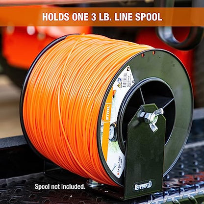 Buyers Products LT40 Weed Wacker Commercial Trimmer Line Holder w/Mounting Hardware & Low Profile Steel Bracket Supports 3 Pound Spools, Made In The