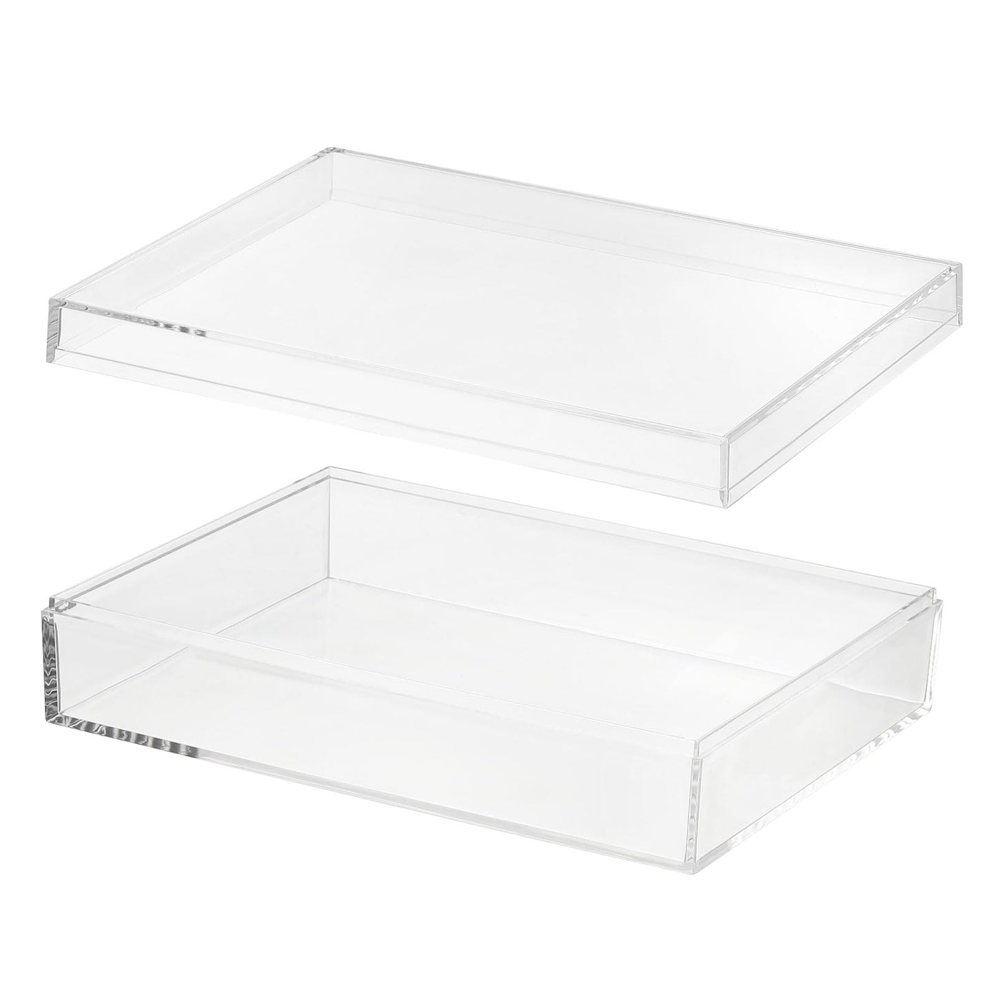 PATIKIL Acrylic Box with Lid 7.87" x 5.91" x 1.97", Clear Acrylic Display Boxes Plastic Square Cube Containers Storage Organizer for Candy Tiny