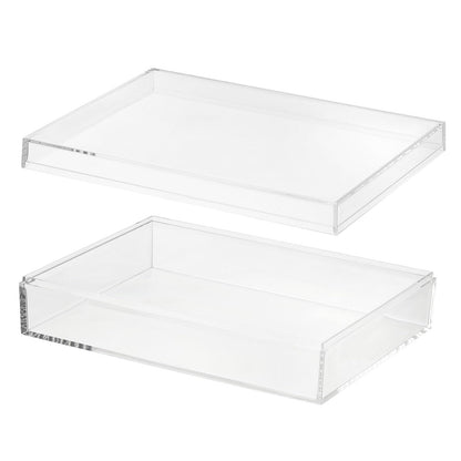PATIKIL Acrylic Box with Lid 7.87" x 5.91" x 1.97", Clear Acrylic Display Boxes Plastic Square Cube Containers Storage Organizer for Candy Tiny